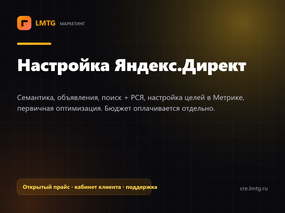 Настройка рекламы в Яндекс.Директе